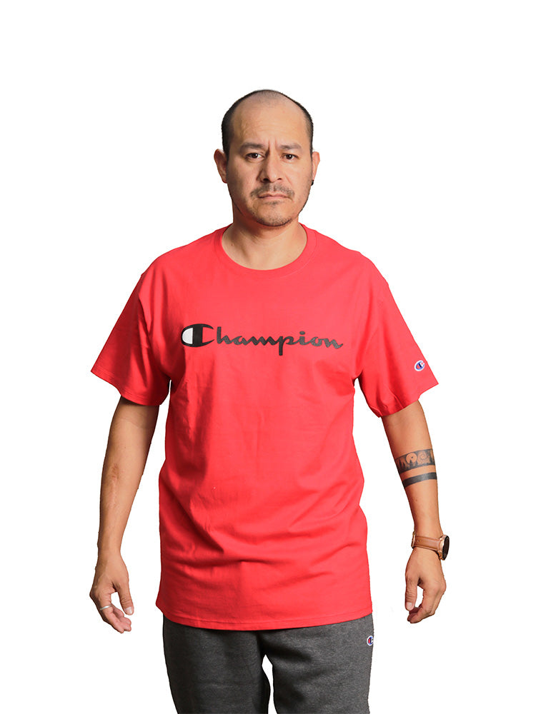 Playera Champion Roja de Caballero HY06794040 Mundo Dextivo