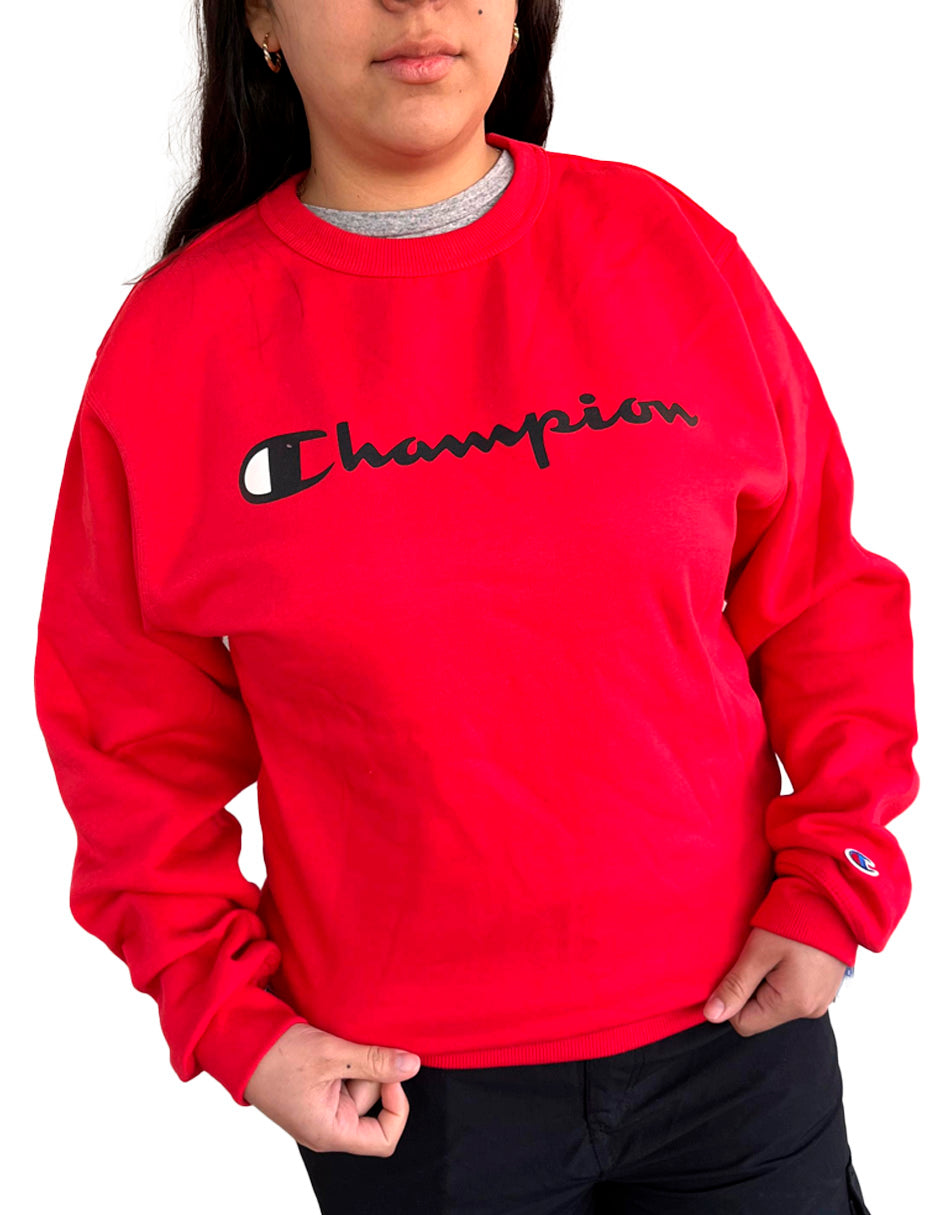 Sudadera roja champion on sale